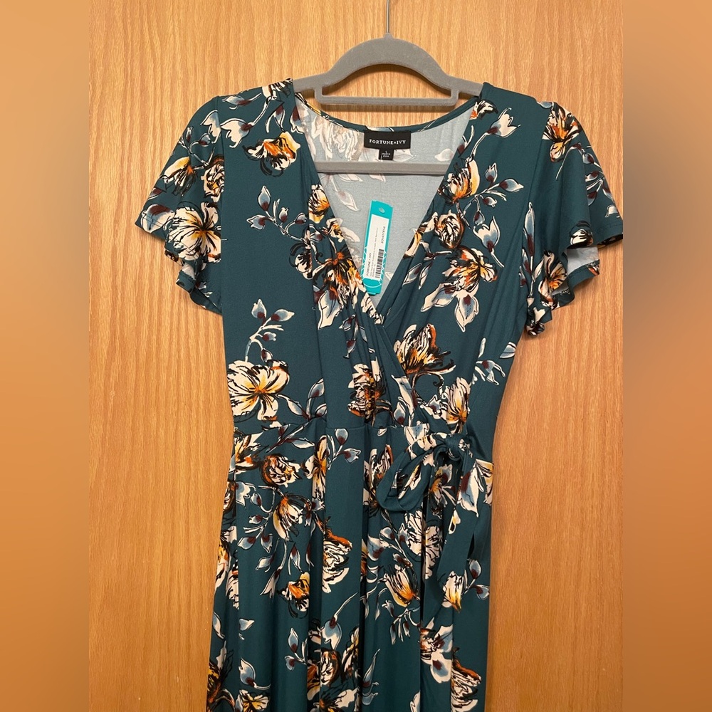 Fortune + Ivy Irene Faux Wrap Dress